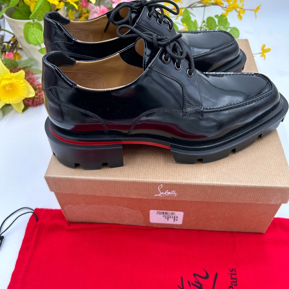 Men's Black Leather Dress Shoes - Picture 10 of 10